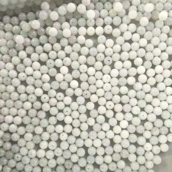 20 pcs / 50 pcs 6 - 10 mm high quality natural Burmese jadeite round shape bead - Image 3