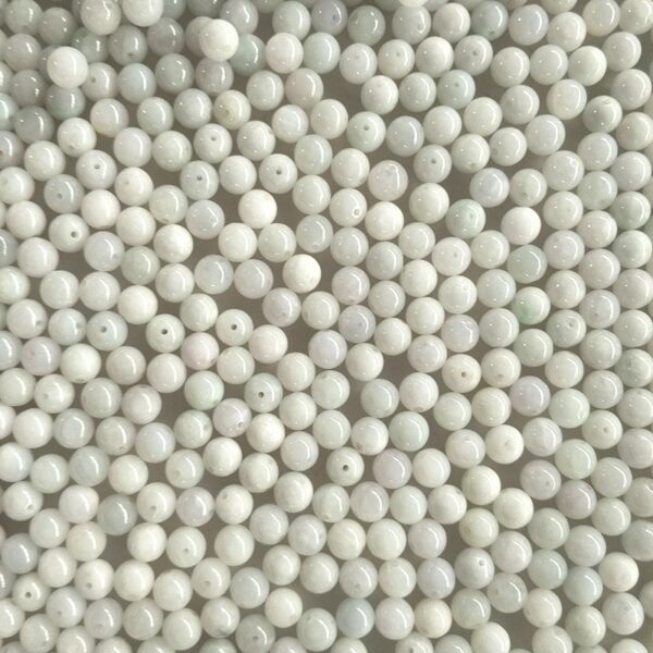 20 pcs / 50 pcs 6 - 10 mm high quality natural Burmese jadeite round shape bead - Image 5