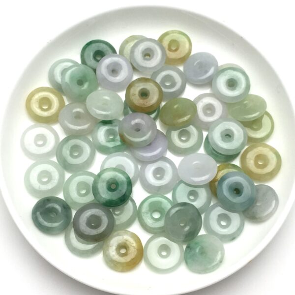 20 pcs / 50 pcs 13 mm high quality natural Burmese jadeite ring shape bead