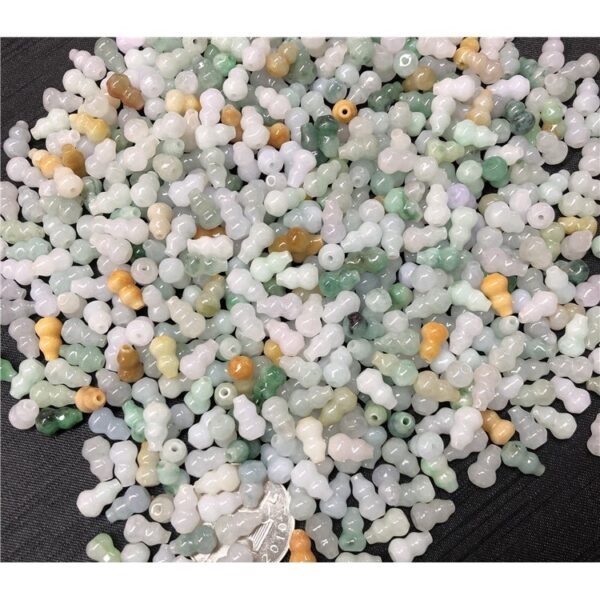 20 pcs / 50 pcs 9mm high quality natural Burmese jadeite gourd shape bead - Image 3