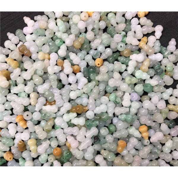 20 pcs / 50 pcs 9mm high quality natural Burmese jadeite gourd shape bead - Image 4