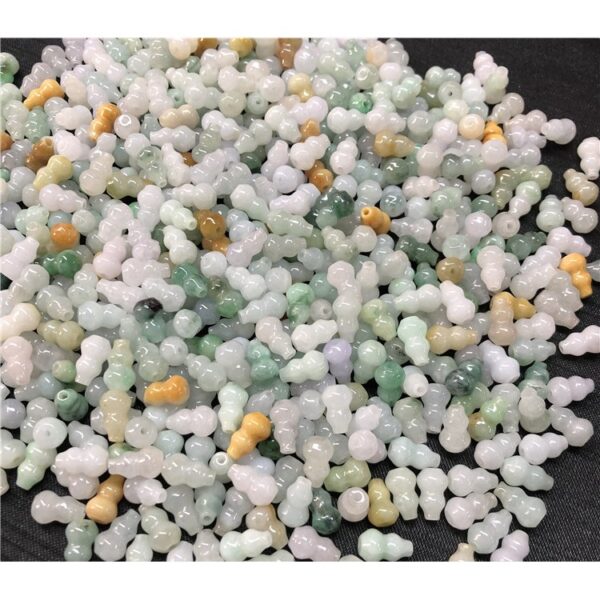 20 pcs / 50 pcs 9mm high quality natural Burmese jadeite gourd shape bead - Image 5