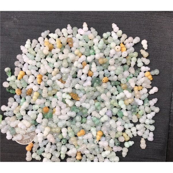 20 pcs / 50 pcs 9mm high quality natural Burmese jadeite gourd shape bead - Image 6