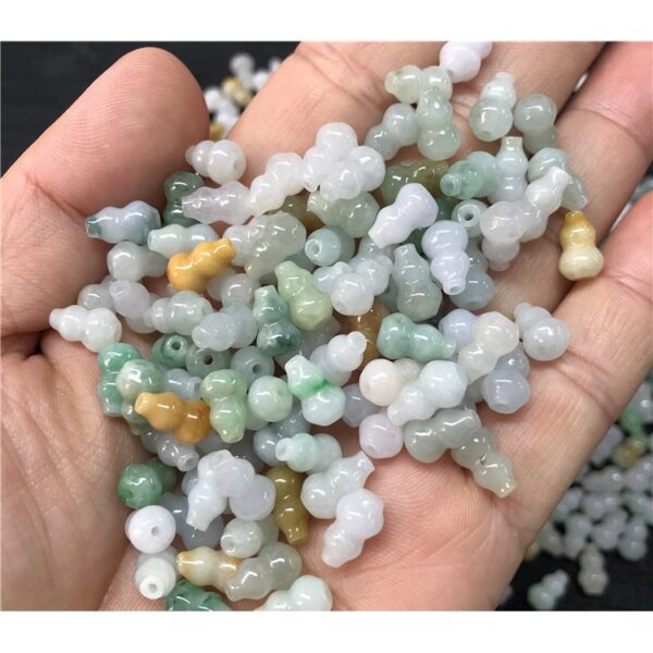 20 pcs / 50 pcs 9mm high quality natural Burmese jadeite gourd shape bead - Image 8