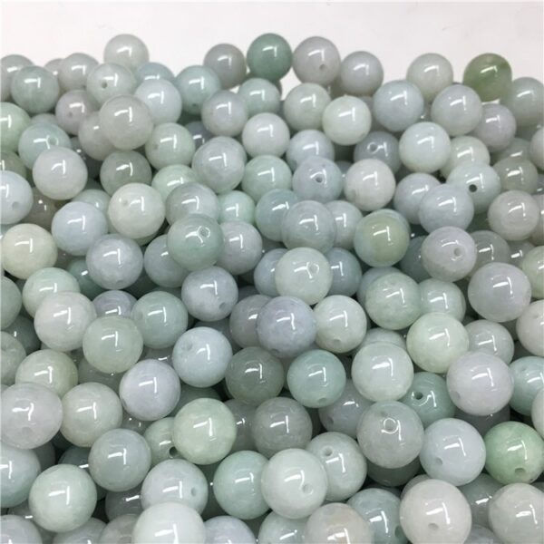 50 pcs / 100 pcs 9.5 - 10 mm round jadeite bead high quality smooth jade bead - Image 2