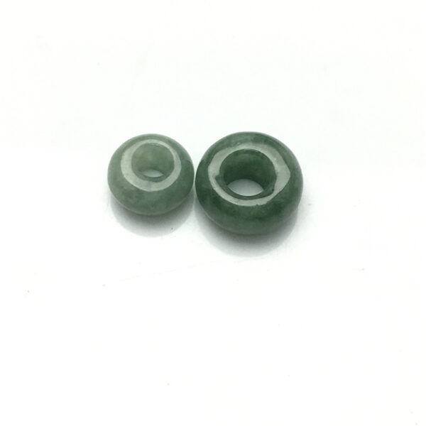50 pcs / 100 pcs 8 - 10 mm high quality natural green Burmese jadeite donut shape bead - Image 4