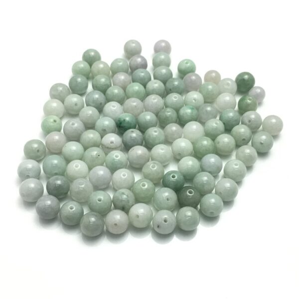 50 pcs / 100 pcs 9.5 - 10 mm round jadeite bead high quality smooth jade bead - Image 3