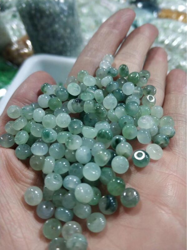 20 pcs / 50 pcs 5.5 mm nice high quality natural Burmese jadeite drum shape bead