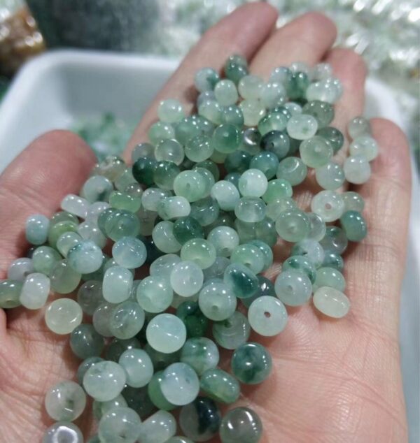20 pcs / 50 pcs 5.5 mm nice high quality natural Burmese jadeite drum shape bead - Image 3