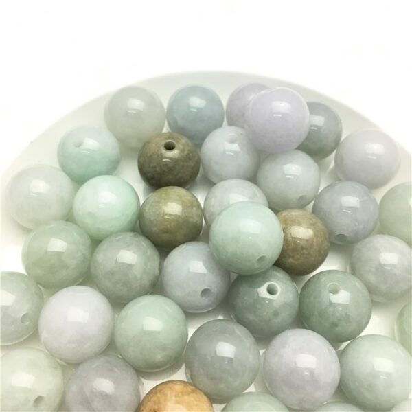 20 pcs / 50 pcs 13 mm natural Burmese jadeite round shape jadeite bead - Image 3