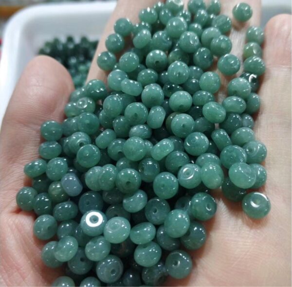 20 pcs / 50 pcs 5.5 mm nice high quality natural Burmese jadeite drum shape bead - Image 4