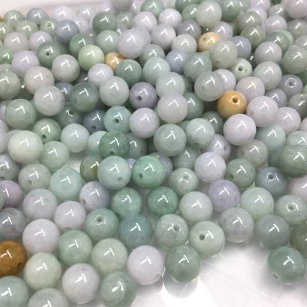 20 pcs / 50 pcs 13 mm natural Burmese jadeite round shape jadeite bead - Image 4
