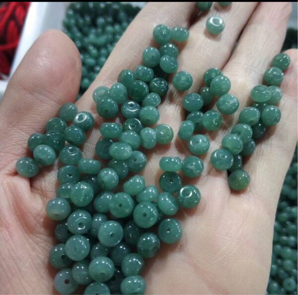 20 pcs / 50 pcs 5.5 mm nice high quality natural Burmese jadeite drum shape bead - Image 5