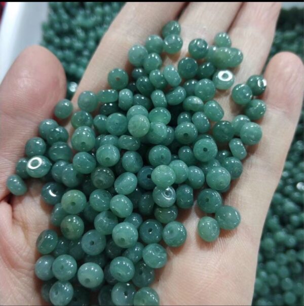 20 pcs / 50 pcs 5.5 mm nice high quality natural Burmese jadeite drum shape bead - Image 6