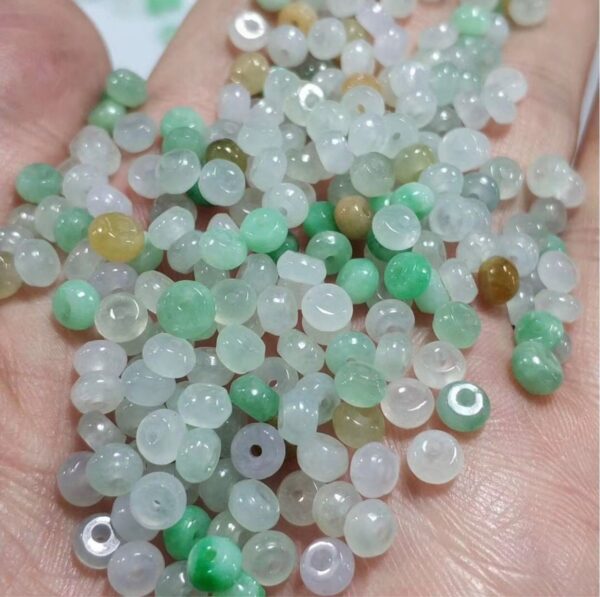 20 pcs / 50 pcs 5.5 mm nice high quality natural Burmese jadeite drum shape bead - Image 7