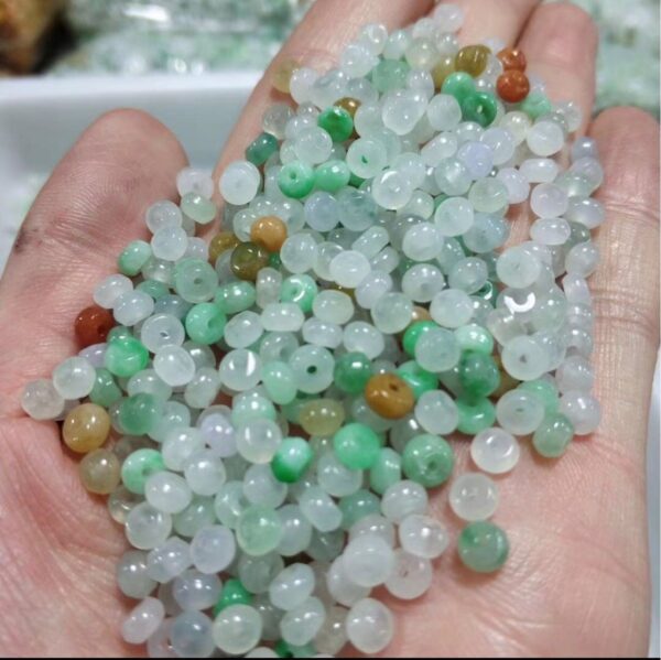 20 pcs / 50 pcs 5.5 mm nice high quality natural Burmese jadeite drum shape bead - Image 8