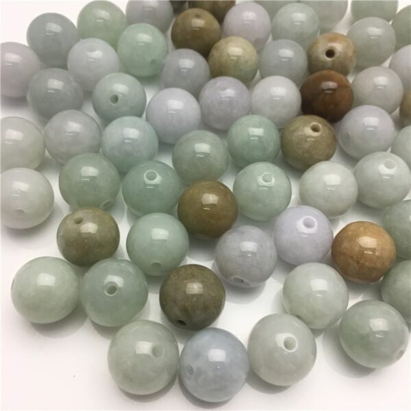 20 pcs / 50 pcs 13 mm natural Burmese jadeite round shape jadeite bead - Image 8