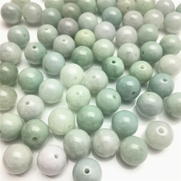 20 pcs / 50 pcs  13 mm natural Burmese jadeite round shape bead - Image 3
