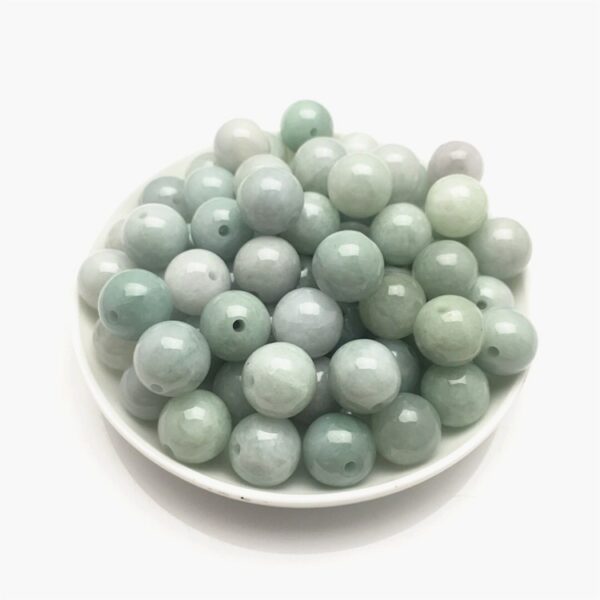 20 pcs / 50 pcs  13 mm natural Burmese jadeite round shape bead - Image 5