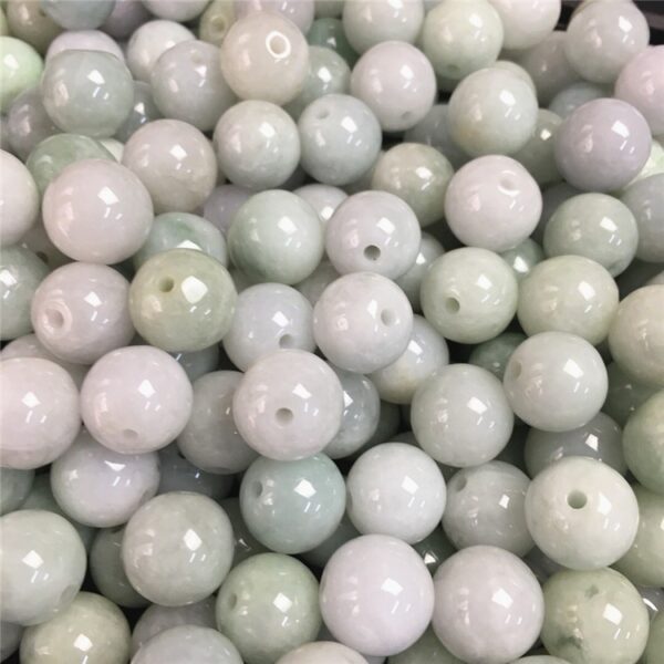 20 pcs / 50 pcs  13 mm natural Burmese jadeite round shape bead - Image 7