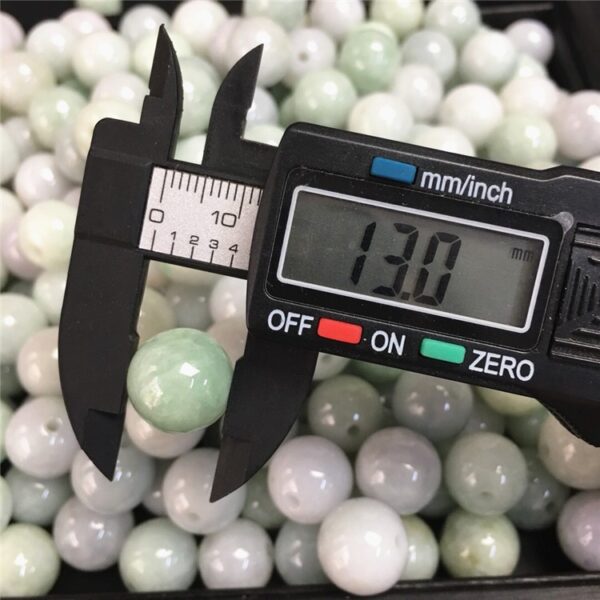 20 pcs / 50 pcs  13 mm natural Burmese jadeite round shape bead - Image 8