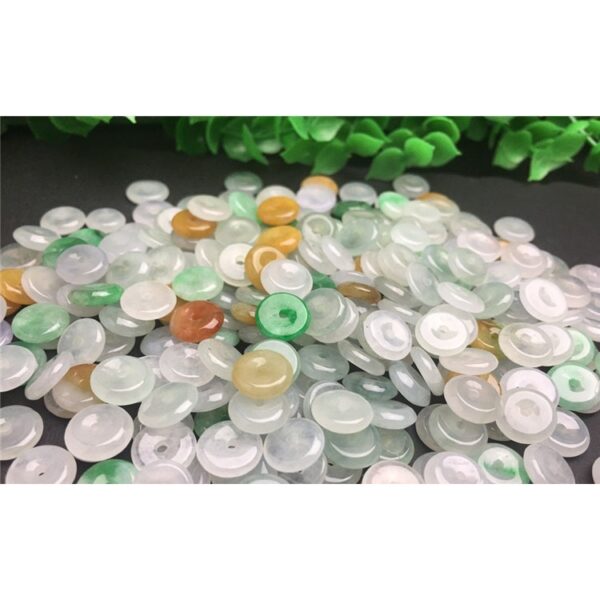 10 pcs / 20 pcs 9 mm High quality natural colorful Burmese jadeite ring shape bead - Image 6