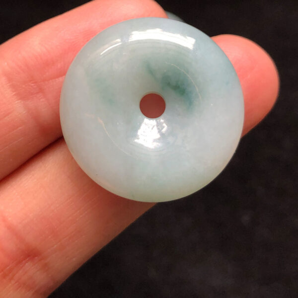 1 pcs / 2 pcs 28 mm high quality Genuine natural Burmese jadeite ring shape bead - Image 2
