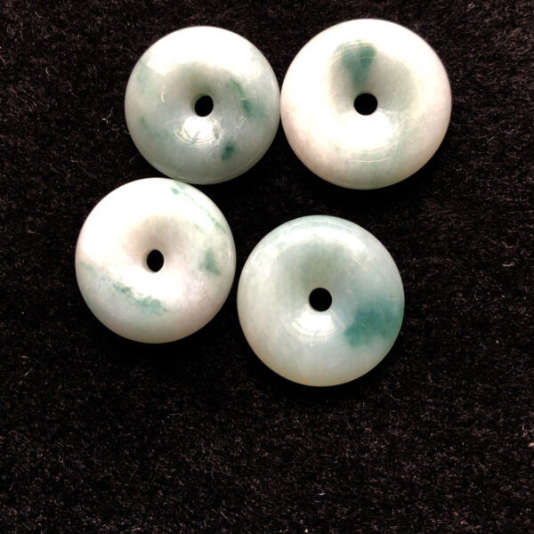 1 pcs / 2 pcs 28 mm high quality Genuine natural Burmese jadeite ring shape bead - Image 5