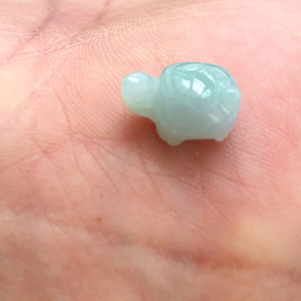 5 pcs / 10 pcs 16 mm genuine natural jadeite turtle shape pendant bead - Image 6