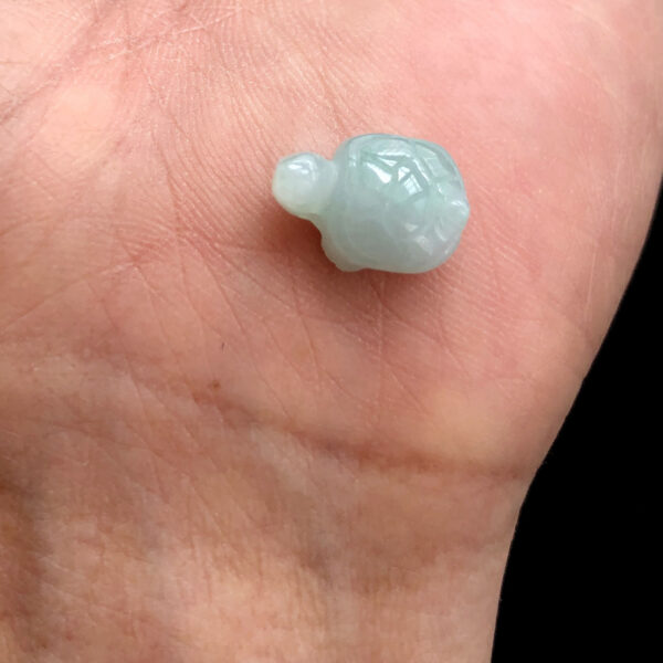 5 pcs / 10 pcs 16 mm genuine natural jadeite turtle shape pendant bead - Image 7