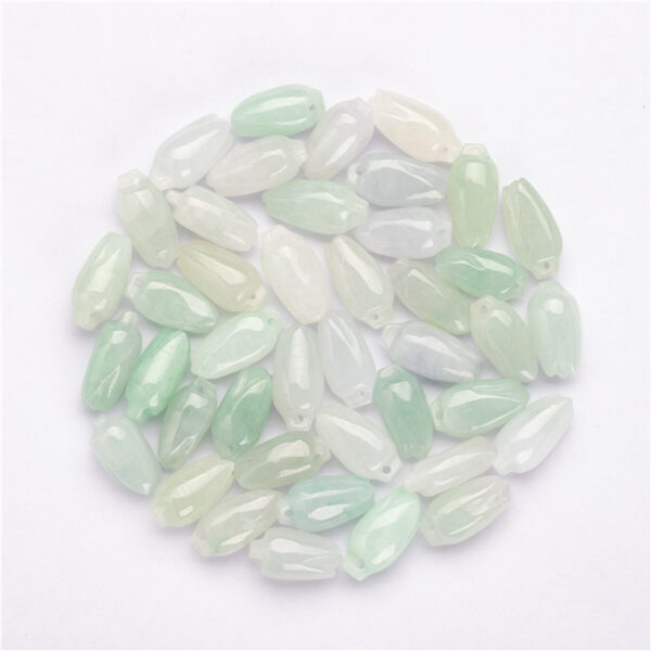 10 pcs / 20 pcs 15 mm genuine natural jadeite Magnolia flower shape pendant bead - Image 9
