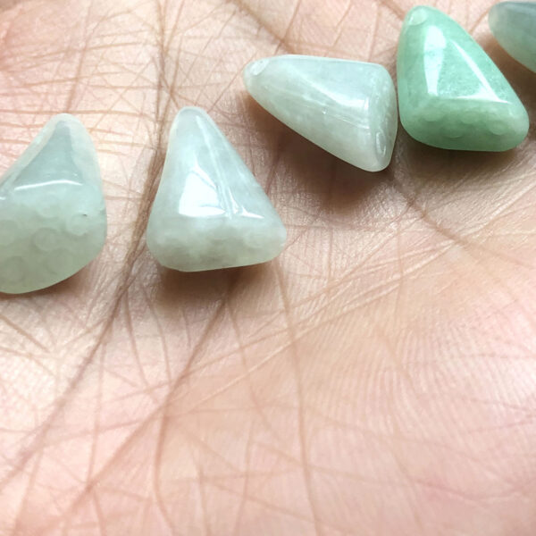 fine lotus seed shape pendant bead natural jadeite bead - Image 2