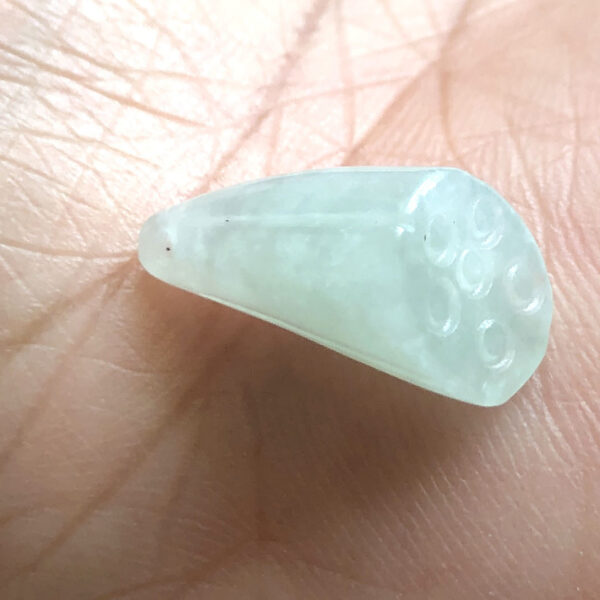 fine lotus seed shape pendant bead natural jadeite bead - Image 5