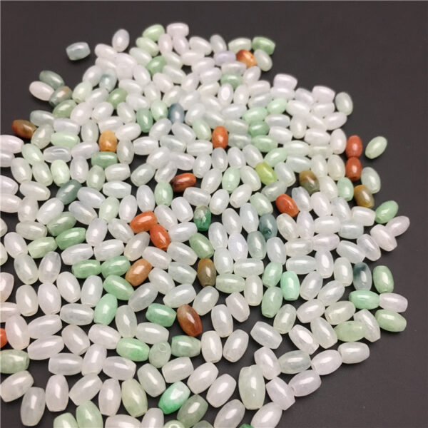 natural colorful jadeite rice shape bead - Image 5