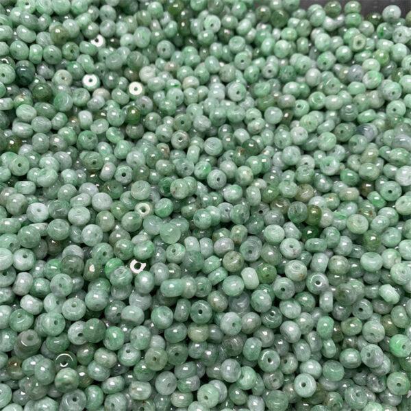 small rondelle shape genuine natural green jadeite bead - Image 6