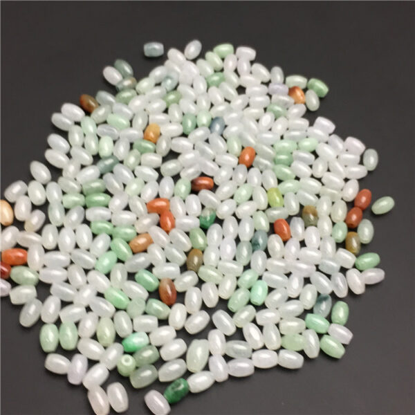 natural colorful jadeite rice shape bead - Image 8
