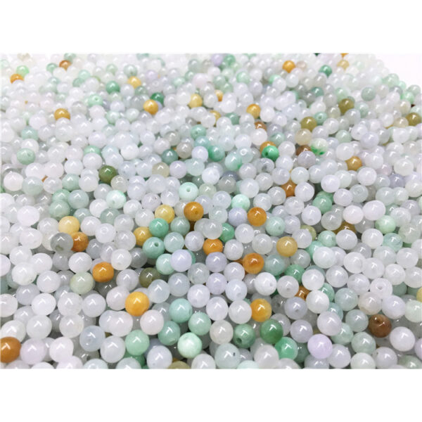 small natural colorful jadeite round shape bead - Image 8