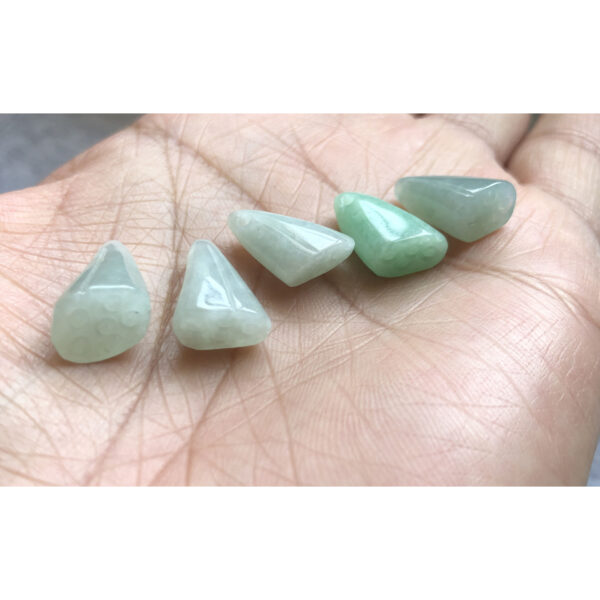 fine lotus seed shape pendant bead natural jadeite bead - Image 7