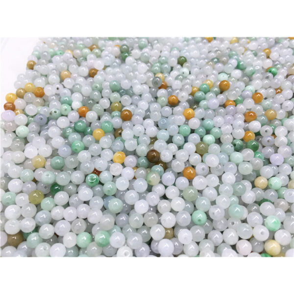 small natural colorful jadeite round shape bead - Image 9