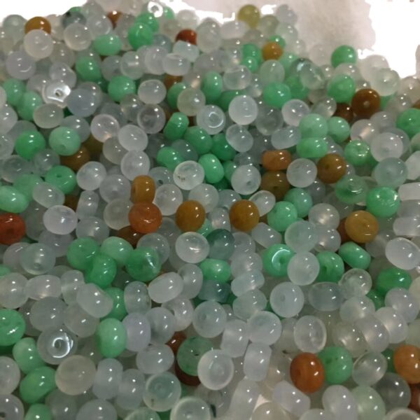 small clear genuine natural jadeite donut shape bead - Image 5