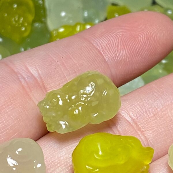 cute pixiu shape serpentine jade bead - Image 7
