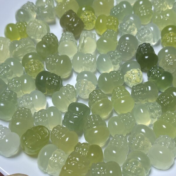 cute fat pixiu shape serpentine jade bead - Image 2