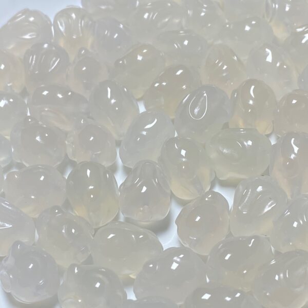 cute rabbit shape white agate bead - Image 8