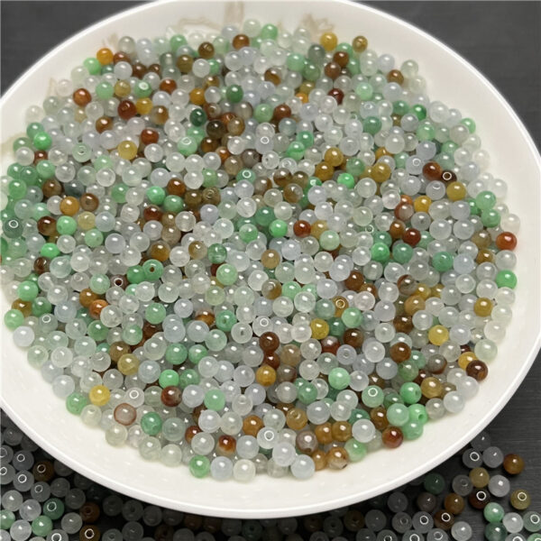 100 pcs small round shape colorful jade bead natural jadeite bead - Image 3