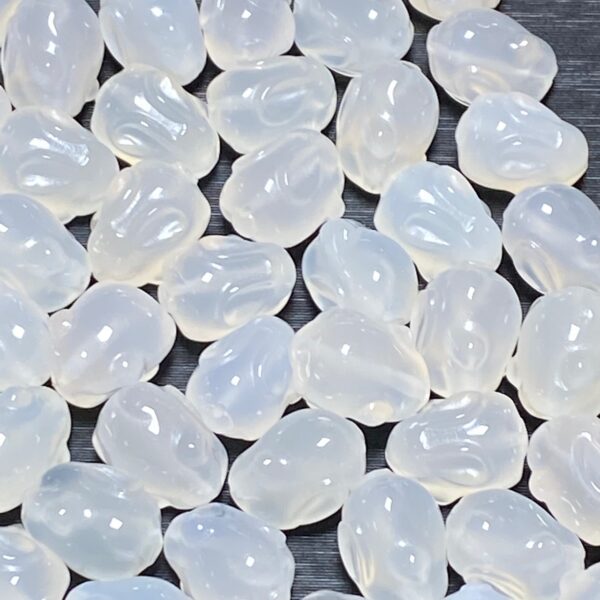 cute rabbit shape white agate bead - Image 6