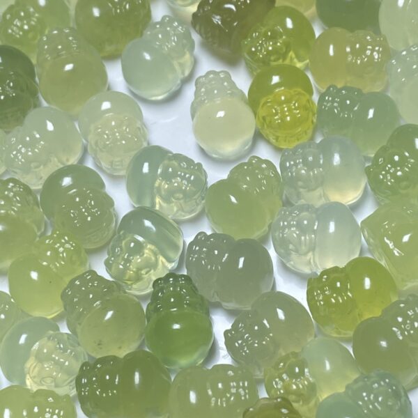 cute fat pixiu shape serpentine jade bead - Image 5
