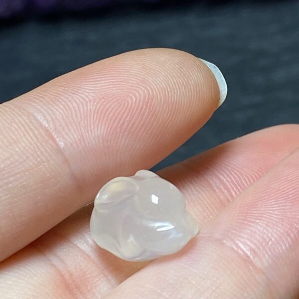 cute rabbit shape white agate bead - Image 4