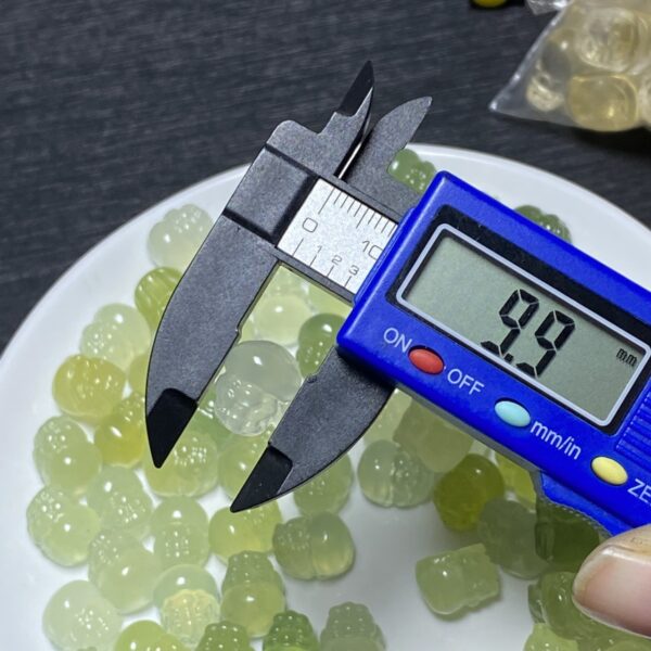 cute fat pixiu shape serpentine jade bead - Image 8
