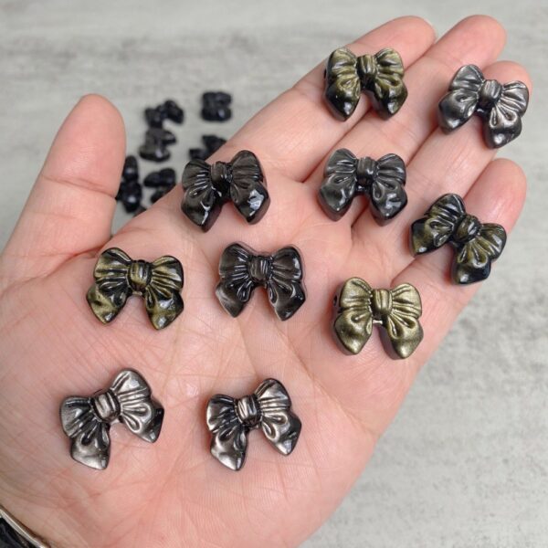 nice bow-knot shape obsidian bead
