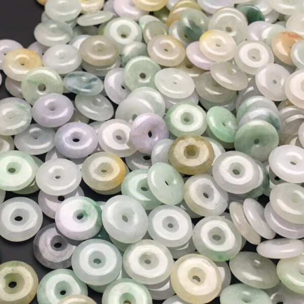 ring shape colorful jade bead donut shape natural jadeite bead - Image 10